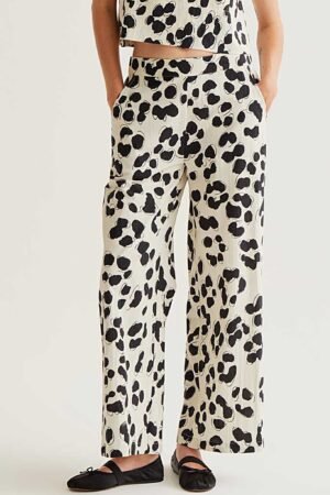 Bennet Spotted Wide-Leg Pants