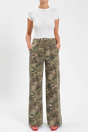 Far Out High Rise Camo Jeans by Daze