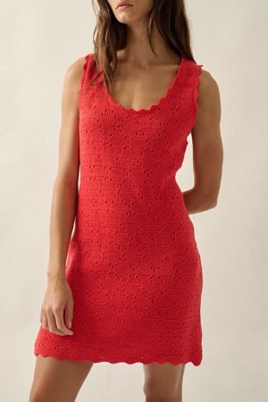 Presley Pointelle Knit Mini Dress